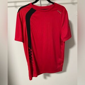 Reebok Men's Red and Black Athletic Tee